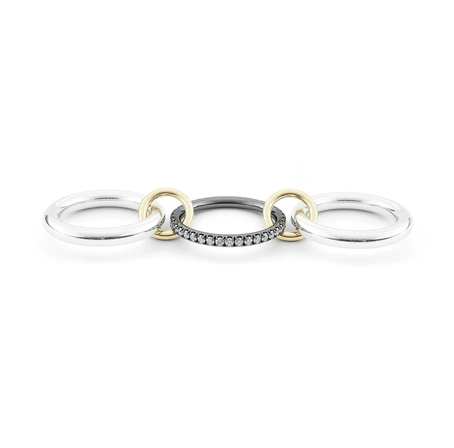 【関税込み】Spinelli Kilcollin シルバー Libra Gris リング Spinelli Kilcollin Libra Gris Stack Ring | Olivela